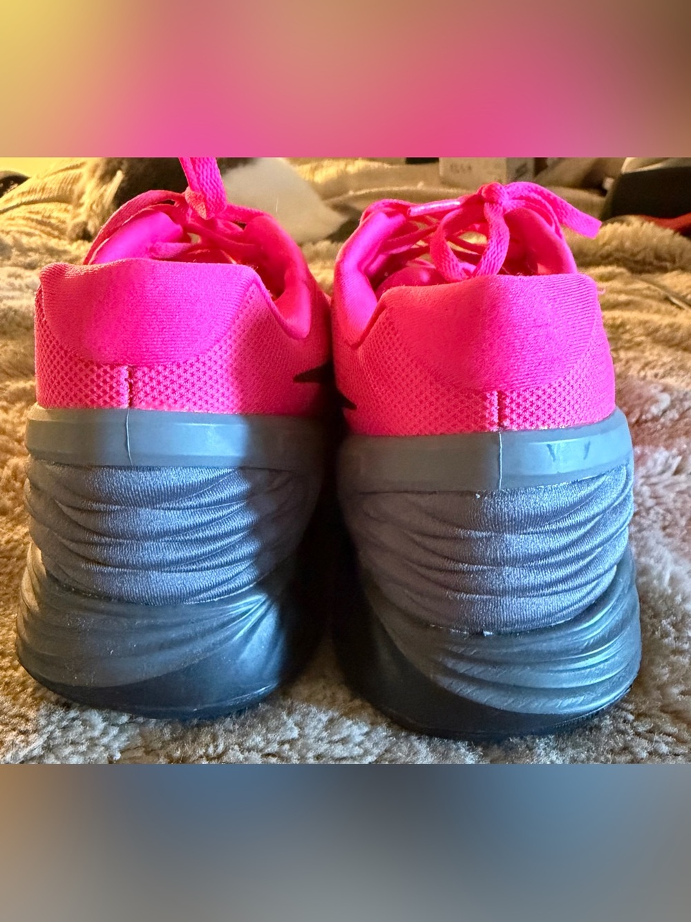 Nike LunarGlide 6 Hyper Pink Black Running Shoes Women’s 10.5 654434-600 - Picture 5 of 8